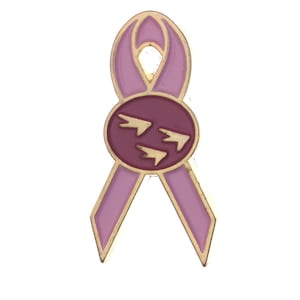 Breast Cancer Awareness Pink Ribbon Enamel Lapel Pin