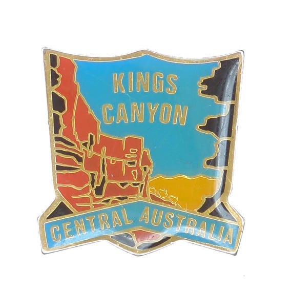 Kings Canyon National Park Central Australia Enamel Lapel Pin
