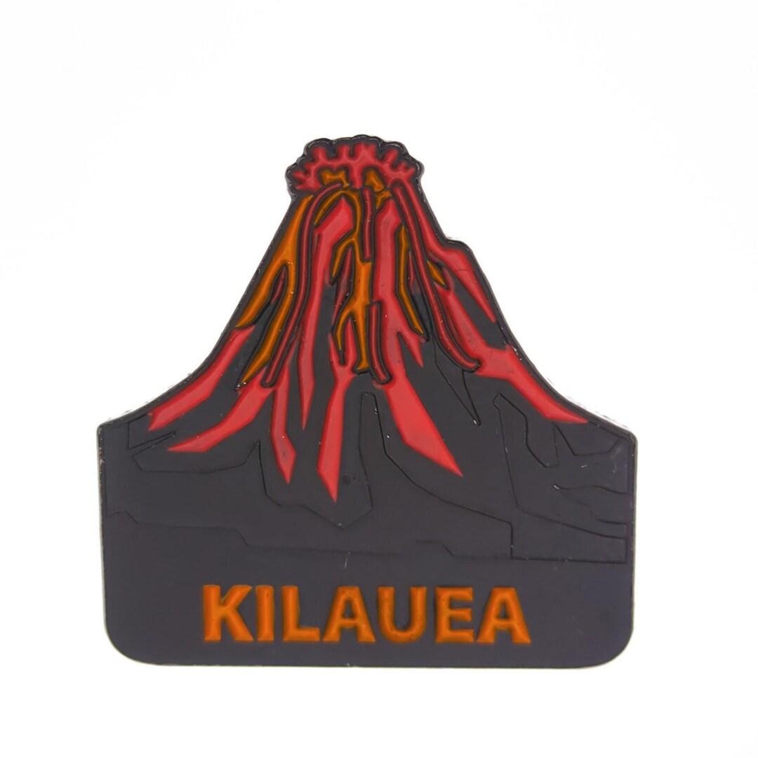 Volcano Pin Kilauea Island Hawaii Volcano Enamel Lapel Pin - Etsy