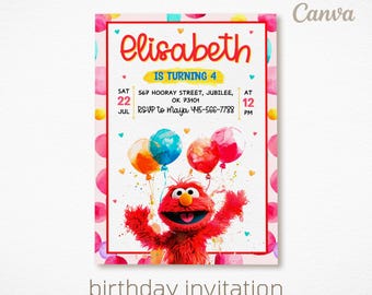 Printable kids birthday invitation, 1st editable invitation, first birthday party invite, second birthday party digital template