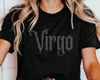 Virgo Zodiac T-Shirt, Gift For Friend, Custom Horoscope Shirt, Zodiac Birthday, Aires Taurus Gemini Cancer Leo Virgo Aquarius Pisces