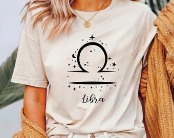 Zodiac Astrology Shirt, Star sign shirts, Horoscopes Shirt, celestial horoscope gift for star signs, galaxy t-shirt