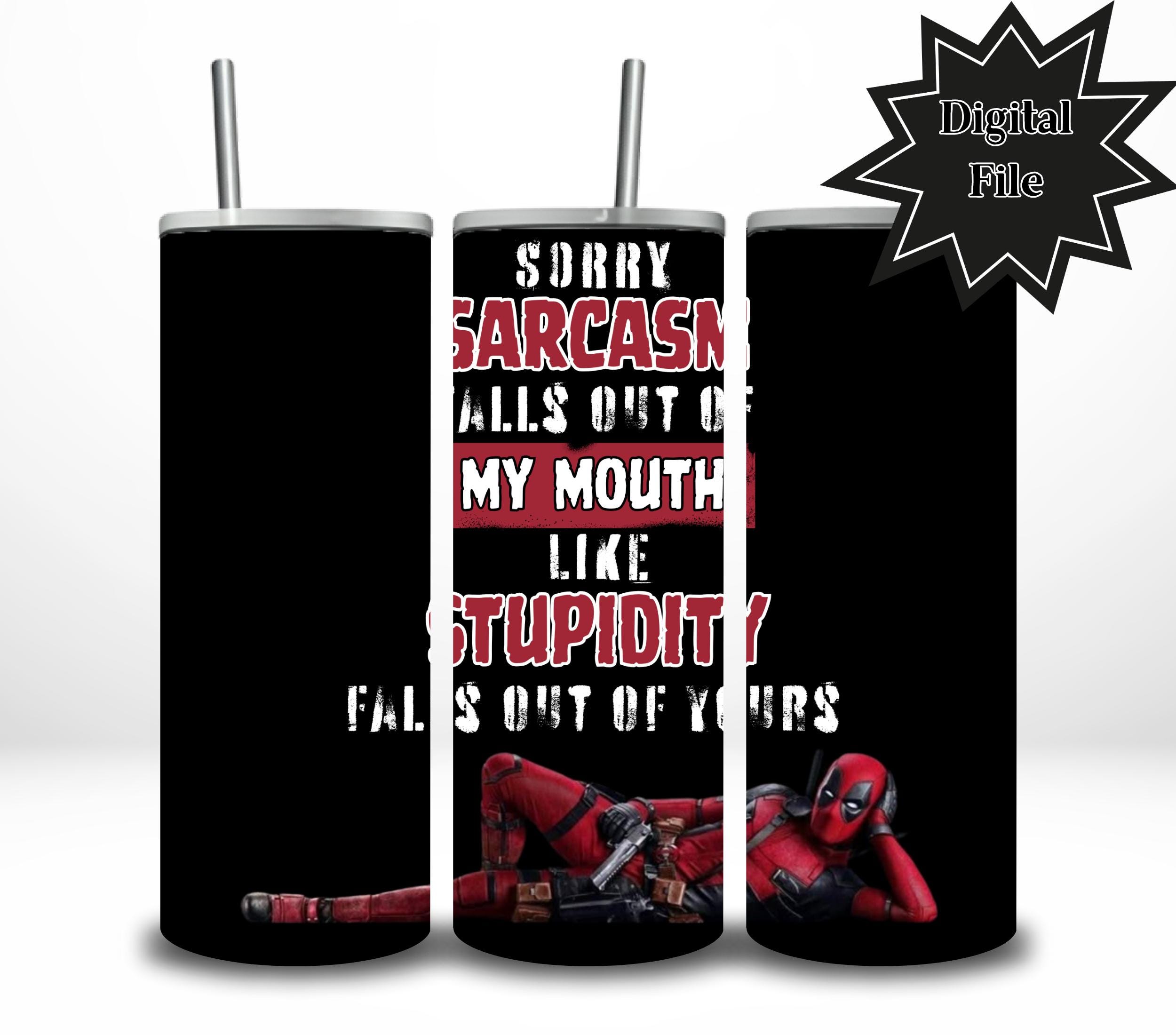 Deadpool Tumbler Wrap PNG: 20oz Skinny Tumbler Sublimation Design ...