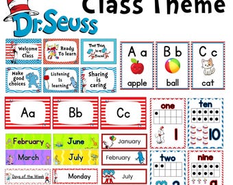 Whimsical Classroom Creations: Dr. Seuss-Inspired Posters | Editable Canva Templates | Instant PDF Download