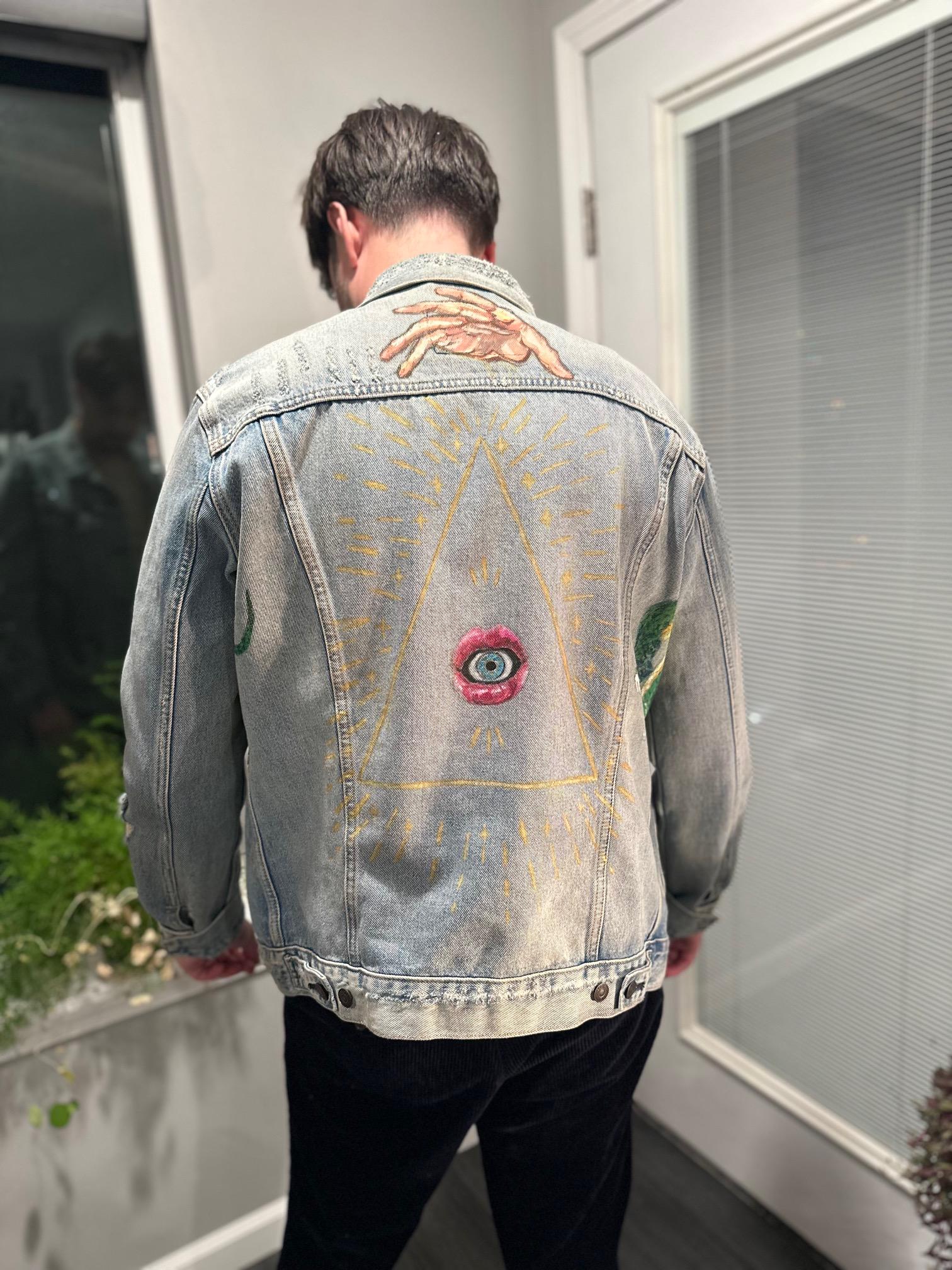 Hand Dyed Panelled Zip Jacket