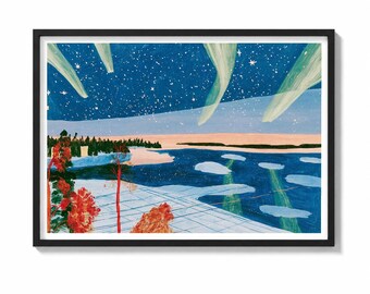 Northern Lights Painting
