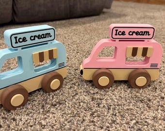 パーソナライズされた3Dプリントアイスクリームトラックおもちゃ | モンテッソーリベビーギフト
