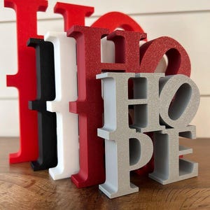 Hope Box Letters 3D Printed HOPE Sign – Modern Square Design, Sculpture - Etsy