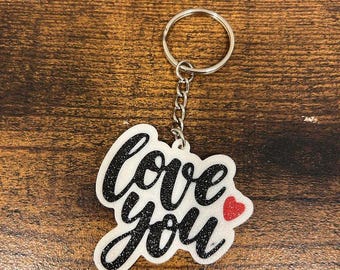 愛してる 3D プリント キーチェーン