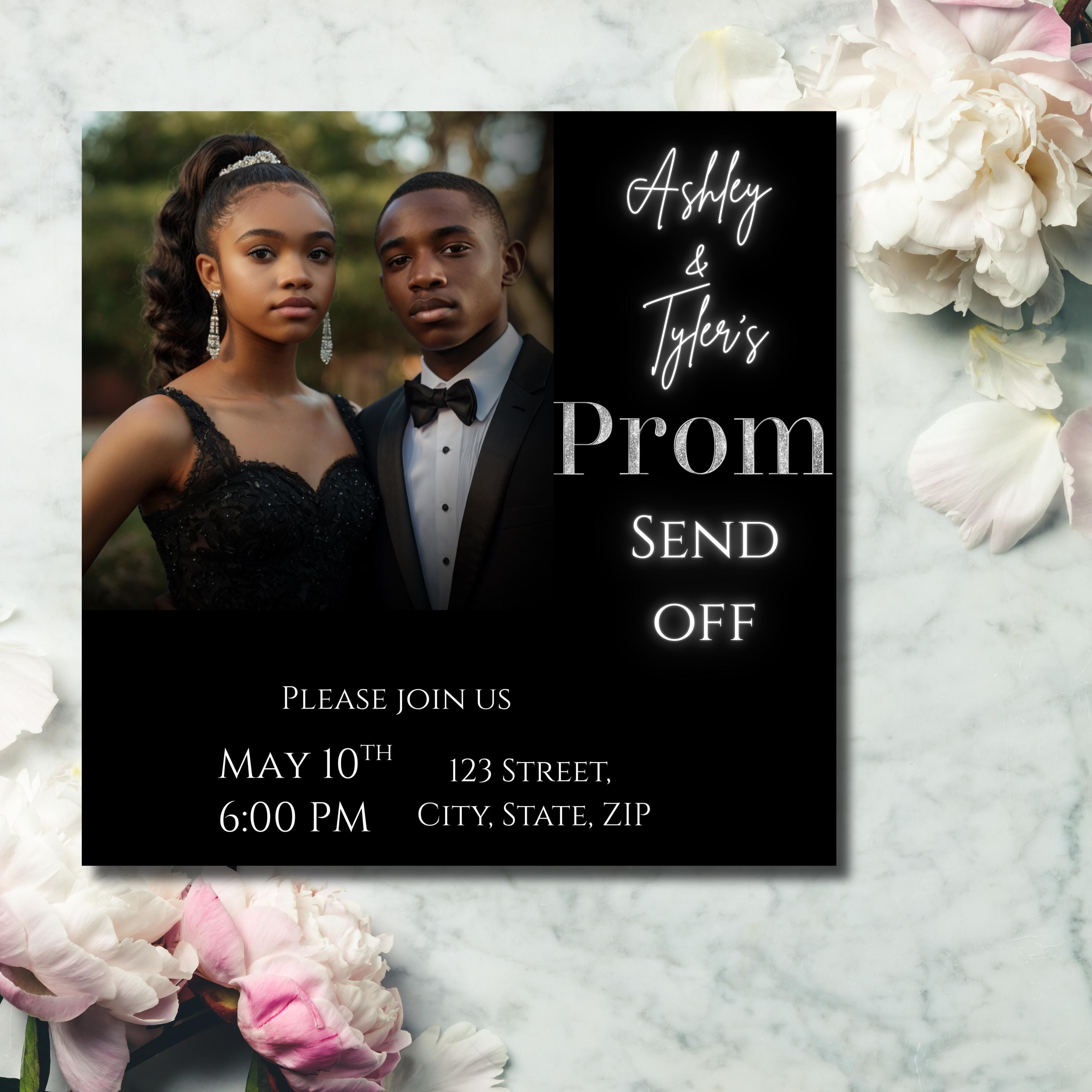 Prom Send-off Invitation Template • Editable in Canva • Digital Prom ...