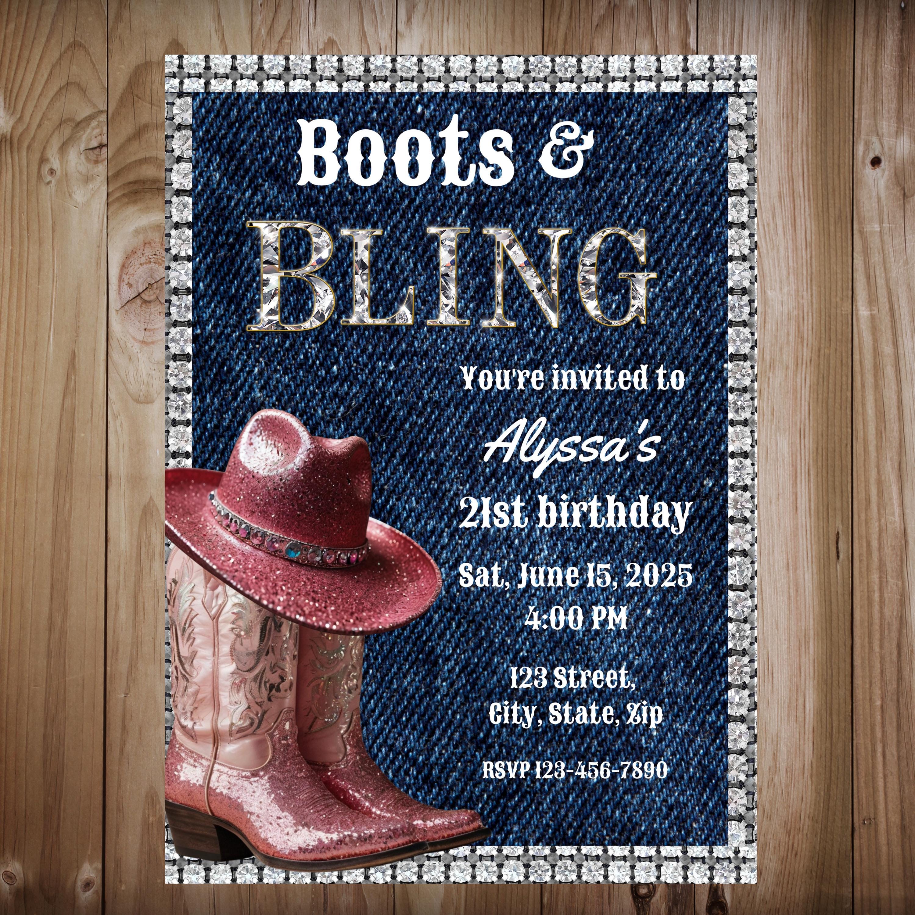 Denim and Boots Party Invite
