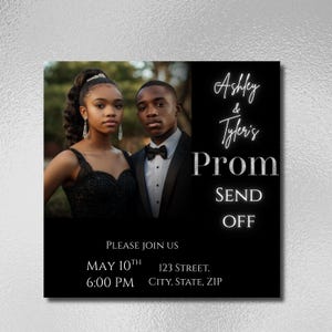 Prom Send-Off Invitation Template • Editable  In Canva • Digital Prom Party Invite • Send-Off Flyer for Teens • Prom Celebration Invitation