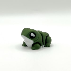 3D Printed Articulated Toad – Cute Frog Fidget Toy – Flexible Amphibian Desk Buddy – Gift for Nature Lovers