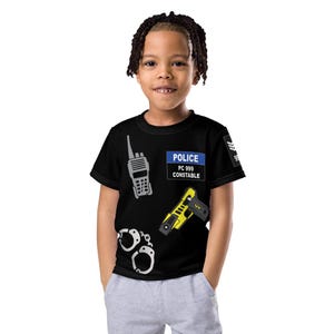 Kinder Polizist Uniform Rundhals T-Shirt