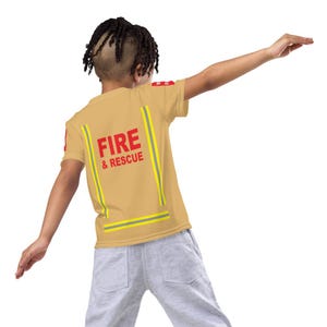 Kids Firefighter Uniform Crew Neck T-Shirt
