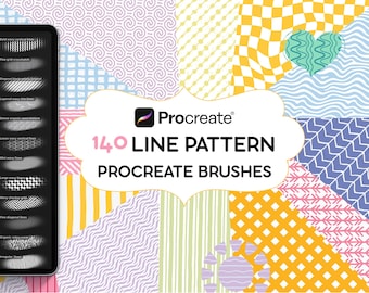 Linienmuster Procreate Pinsel | Procreate Texturen (140+)
