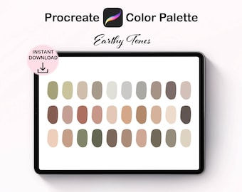 Boho Procreate Color Palette: 30 Earthy Swatches (Digital Download)