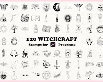 120 Witchcraft Procreate Brush Set (Digitaler Download)