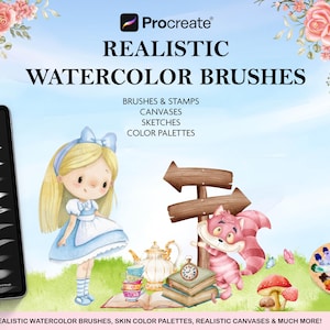 Watercolor Brushes for Procreate | 370 Elements Painting Kit (Digital Download)