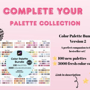 Procreate Color Palette Bundle, 3000 Color Swatches (Digital Download) image 7