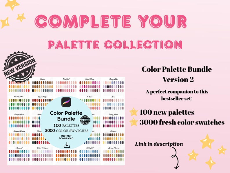 Procreate Color Palette Bundle, 3000 Color Swatches (Digital Download) image 7
