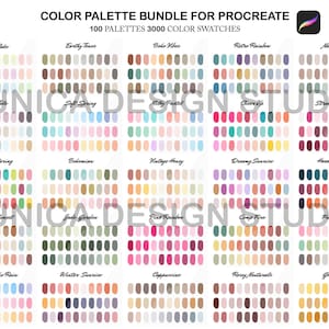 Procreate Color Palette Bundle, 3000 Color Swatches (Digital Download) image 2