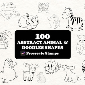 Abstract Animal Procreate Brushes: 100 Wildlife Texture Stamps (Digital Download)
