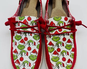 Custom  Green Mean One character Dude Shoes Hand customized Free Shipping