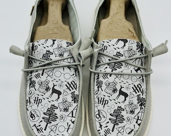 Custom Wizard HP Dude Shoes Hand customized Free Shipping