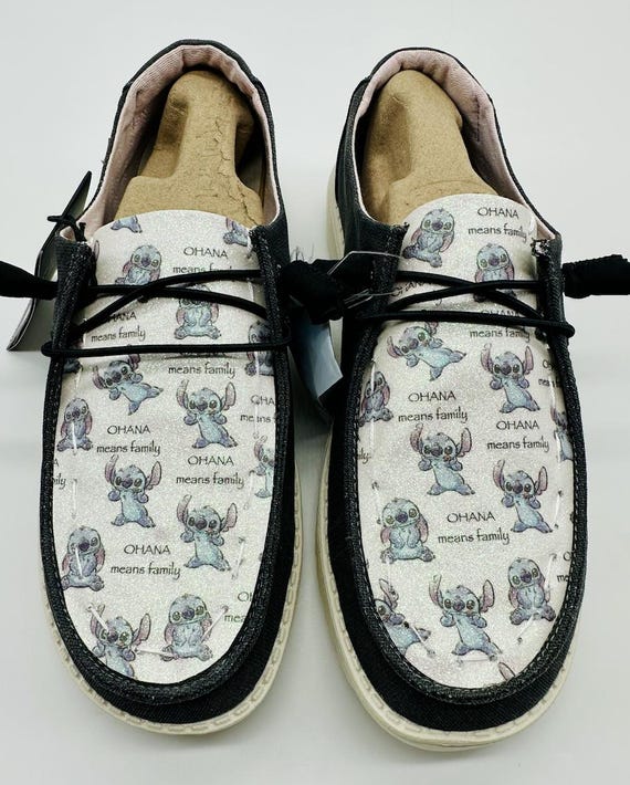 Custom Glitter Stitch Dude Shoes: Hand Customized UK