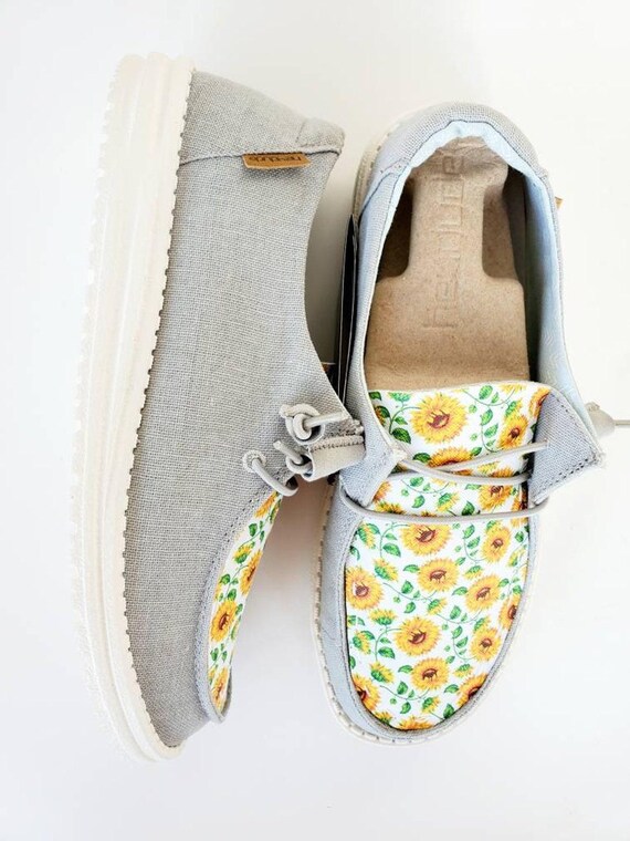 Custom Sunflower Dude Shoes: Hand-customized Comfy Shoes