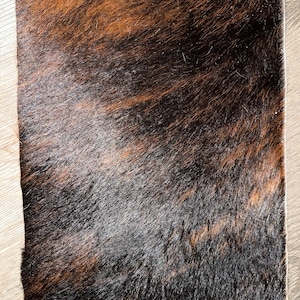 C7 Wunderschöne Brindle und schwarze Haare auf Hide 8x10 ”Blatt echtes Fell Leder