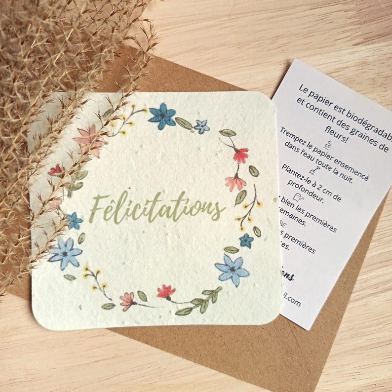 carte à planter personnalisable, carte à semer image 4