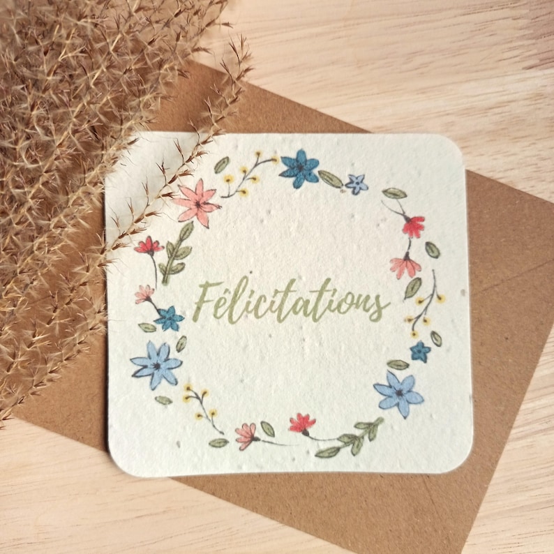 carte à planter personnalisable, carte à semer image 1