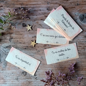 Plantable positive affirmation cards, a mindfulness gift to spread good vibes, personal development, self-confidence