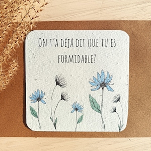 plantable card, compliments, ecological