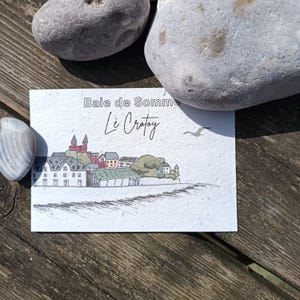 Carte Le Crotoy à planter, marque-page, étiquette, ensemencé, fleurs