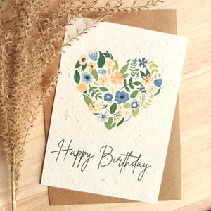 carte fête, anniversaire, à planter, ensemencée, happy birthday