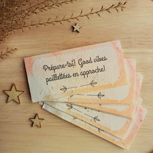Cartes d'affirmations positives à planter, cadeau de pleine conscience pour semer des good vibes, développement personnel, confiance en soi