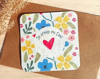 carte à planter, je crois en toi, écologique