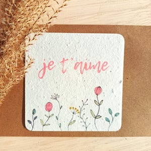 plantable card, I love you, seeded paper