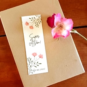 Marque-page à planter personnalisable, SUPER ATSEM, cadeau écologique en papier à semer