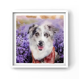 Ritratto di animale domestico personalizzato ad acquerello, ritratto di cane da foto, dipinto a mano personalizzato, dipinto di animali domestici, regalo di compleanno, regalo per lui/lei