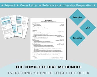 The Hire Me Bundle | Cover Letter, References, Interview Prep (Digital Download)