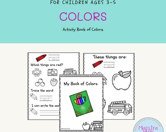 Color Activity Worksheets: Tracing, Coloring, Identifying (Digital Download)