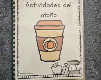 Fall Toddler Busy Book in english or spanish- add custom name puzzle!