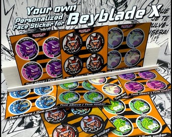 Beyblade X Personalisierter /  Personalized Face Sticker Sheet BeybladeCustoms