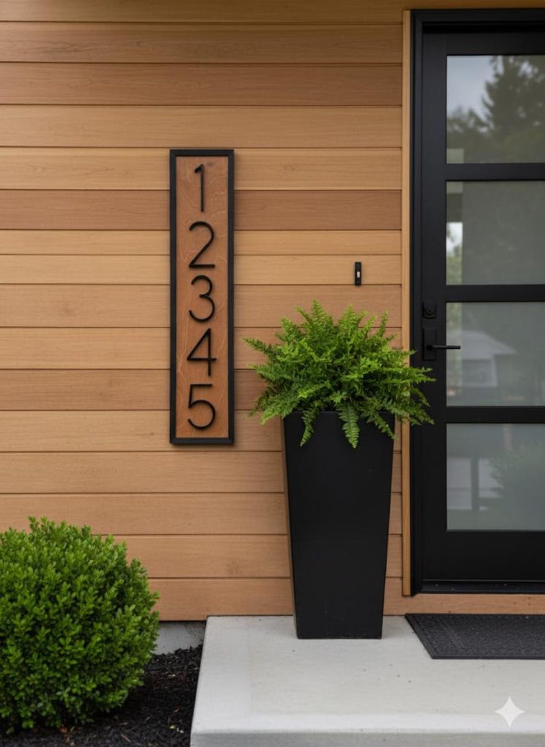 Modern, Handcrafted Wood House Number Sign: Great Gift Idea! [FAST ...