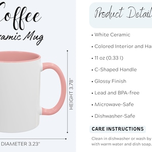 Red Rose Mug • Elegant Floral Coffee Cup • Romantic Gift for Her image 5