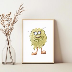 Little Monster Nursery Wall Print, Little Monster Baby Print, Cute Monster Themed Nursery Wall Art, Monster Kids Print, Kids Wall Art